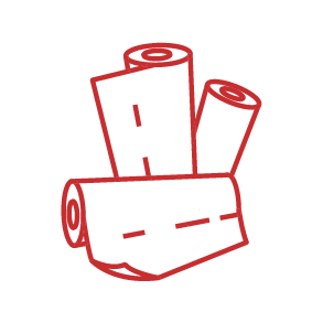 BOBINAS DECORATIVAS Y RESMA CORAZÓN